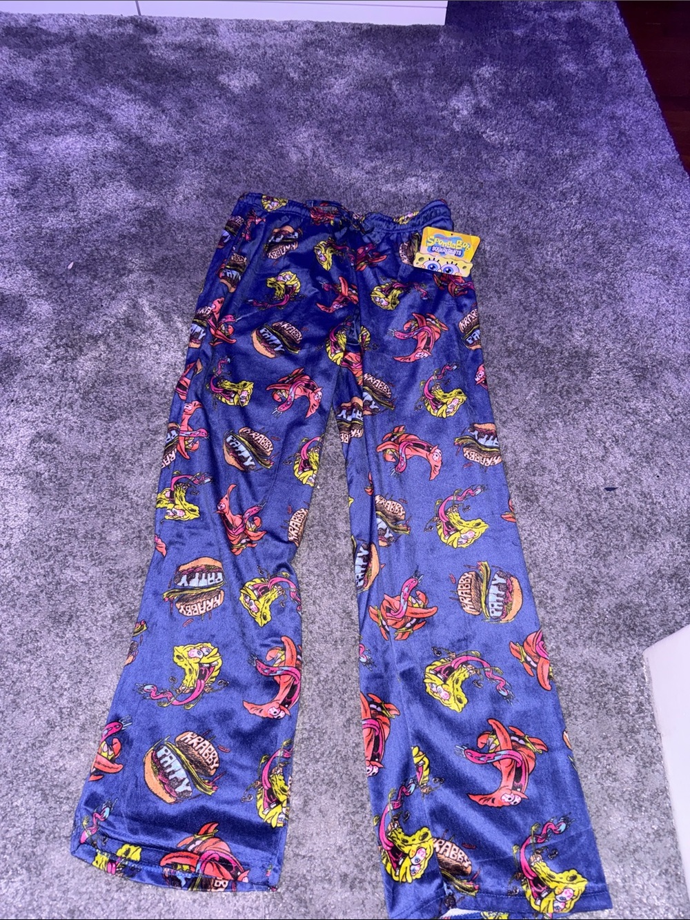Nickelodeon Navy Blue Pajama Pants with Bright Character Print